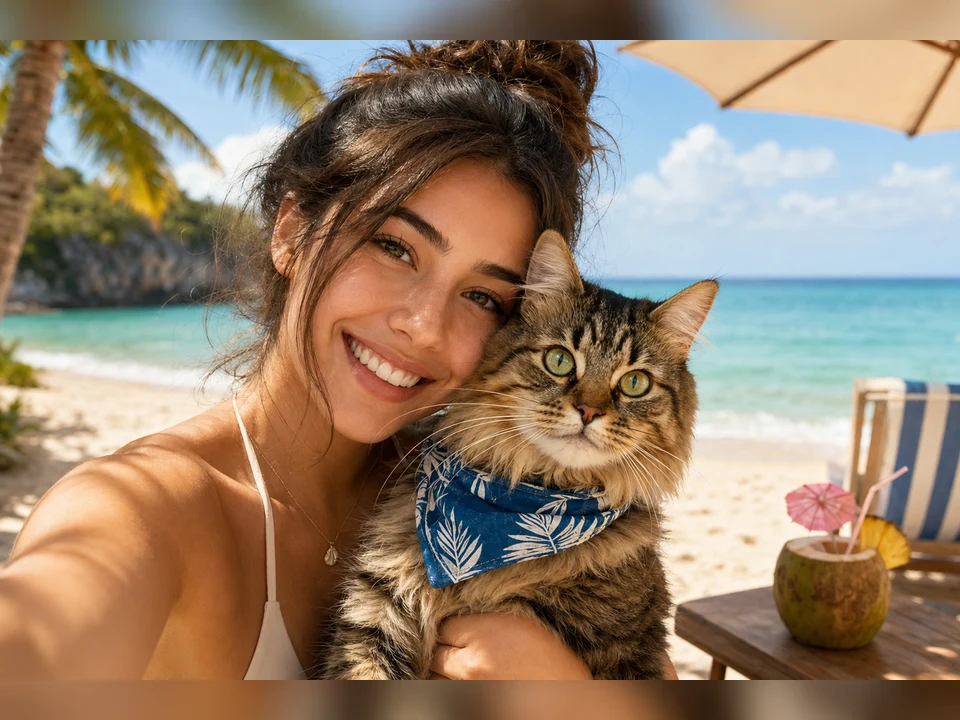 Beach Vacation Portrait template preview