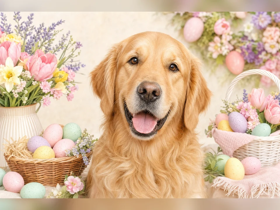 Easter Pastel Portrait template preview