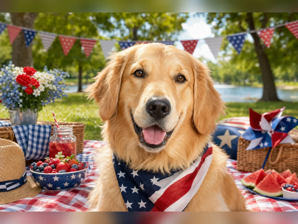 July 4th Picnic Portrait template preview