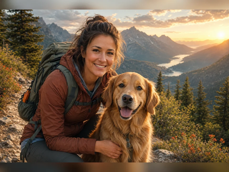 Owner & Pet Adventure Poster template preview