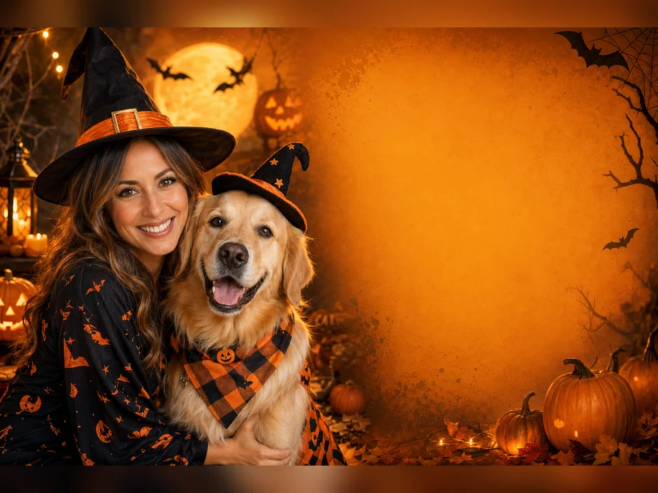 Owner & Pet Halloween Poster template preview