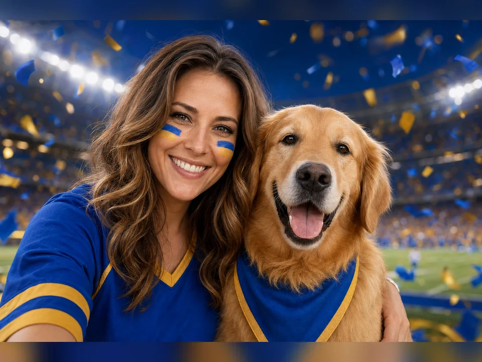 Owner & Pet Sports Team template preview