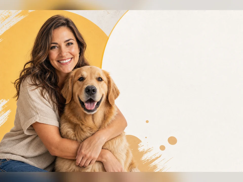 Pet Parent Poster owner and pet portrait template preview