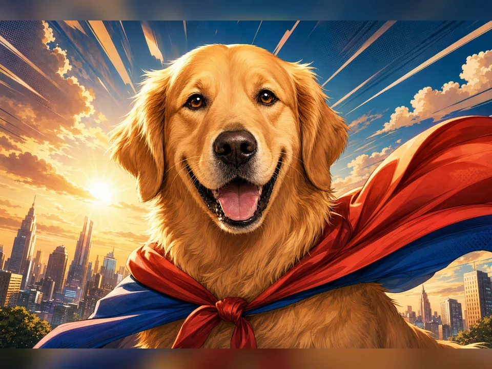 Superhero Comic Portrait template preview