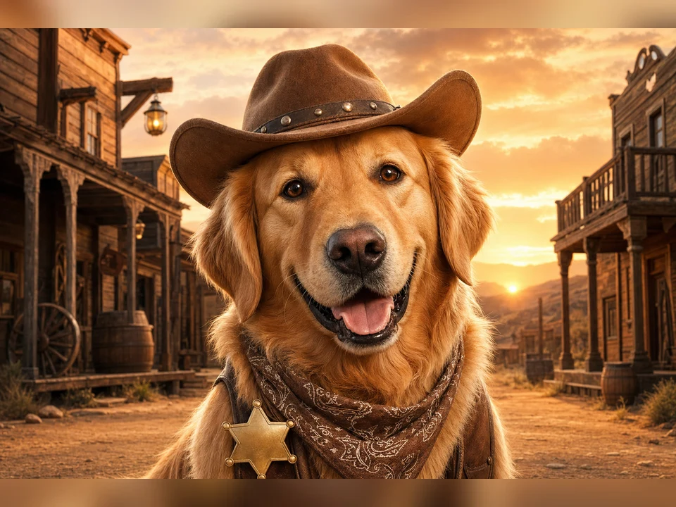 Wild West Sheriff template preview